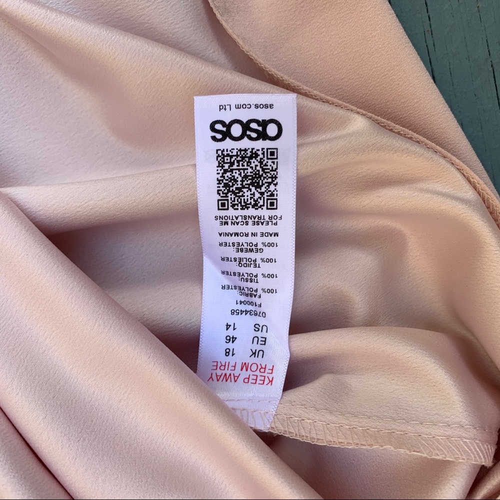 * ASOS light pink Maxi Dress Size 16 NWT - Picture 13 of 13